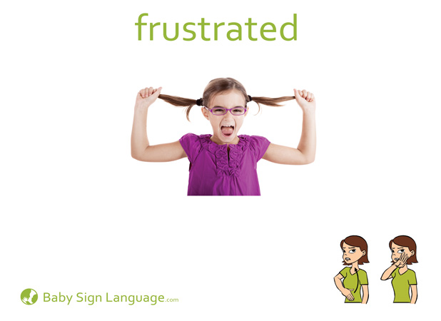 Frustrated Baby Sign Language Flash card