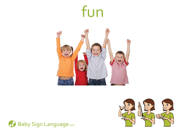 Fun Baby Sign Language Flash card