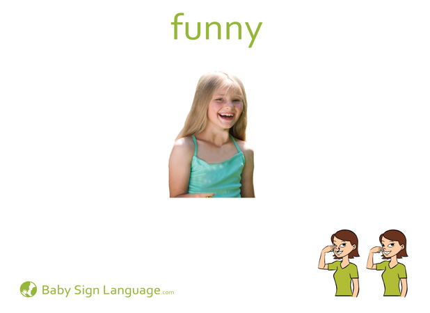Funny Baby Sign Language Flash card
