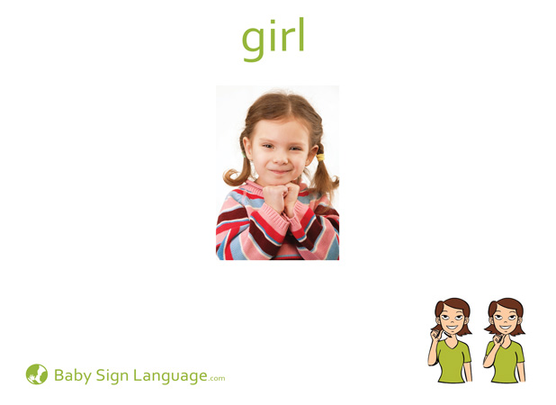Girl Flash Card