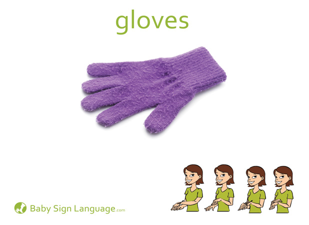 Gloves Baby Sign Language Flash card