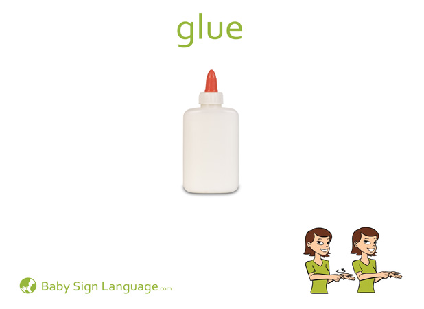 Glue Baby Sign Language Flash card