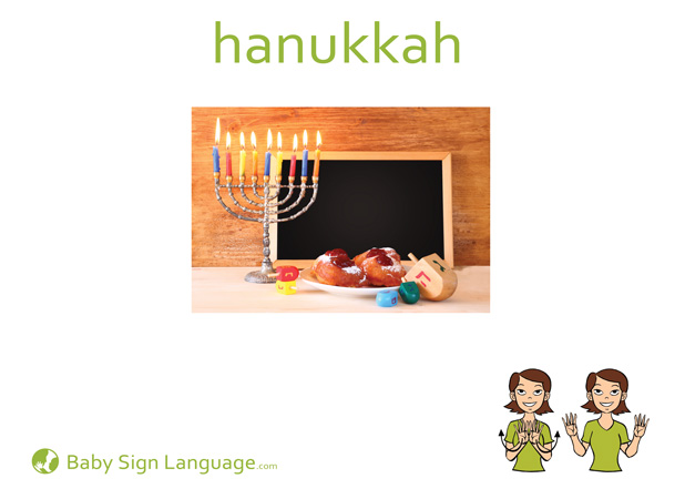 Hanukkah Baby Sign Language Flash card