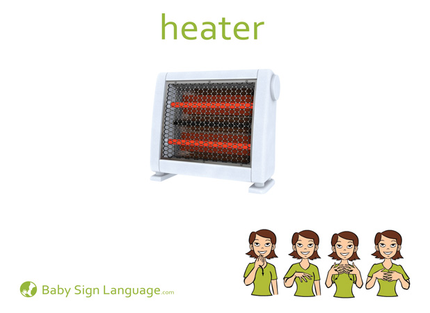Heater Baby Sign Language Flash card