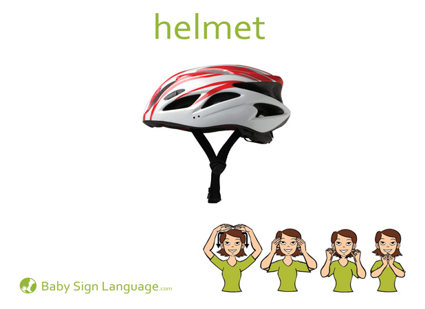 Helmet Baby Sign Language Flash card