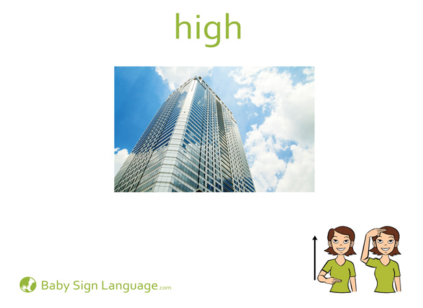High Baby Sign Language Flash card