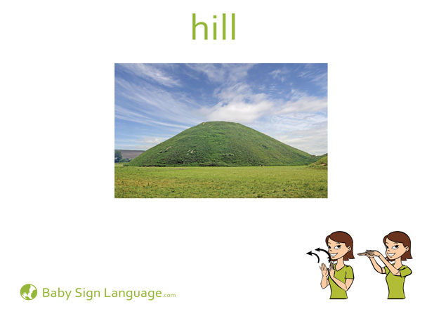 Hill Baby Sign Language Flash card
