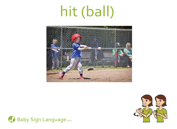 Hit Ball Baby Sign Language Flash card