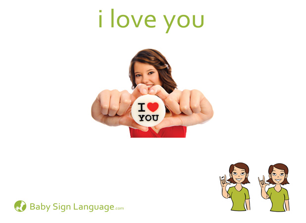 I Love You Baby Sign Language Flash card