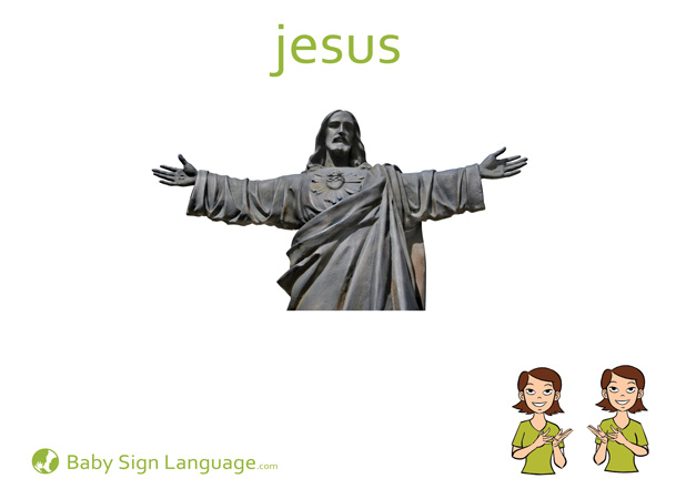 Jesus Baby Sign Language Flash Card