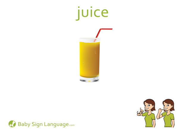 Juice Baby Sign Language Flash card