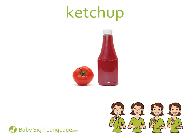 Ketchup Baby Sign Language Flash card