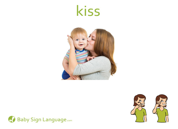 Kiss Baby Sign Language Flash card