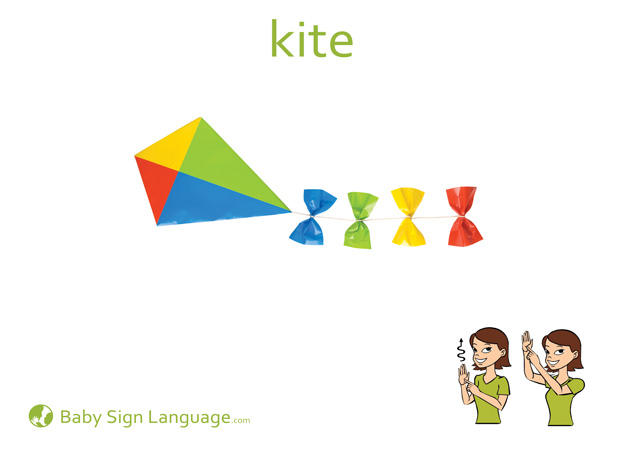 Kite Baby Sign Language Flash card