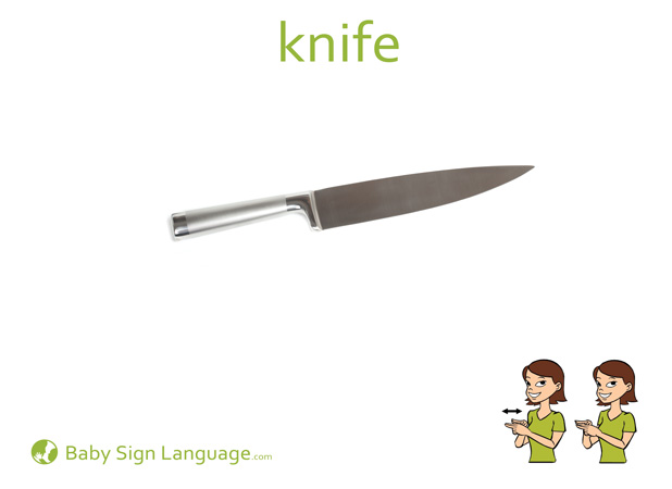 Knife Baby Sign Language Flash card