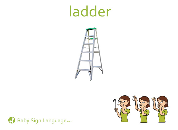 Ladder Baby Sign Language Flash card