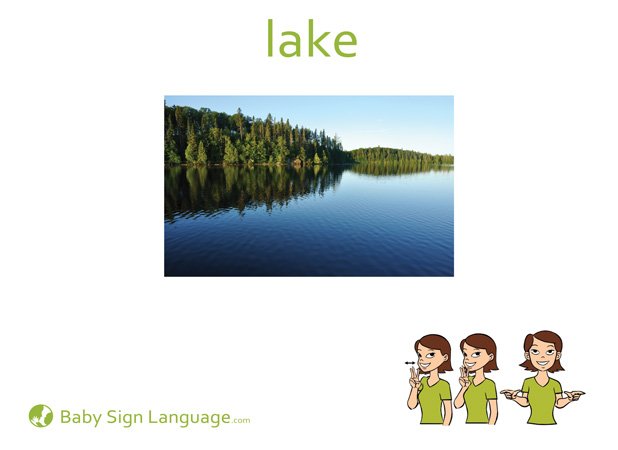 Lake Baby Sign Language Flash card