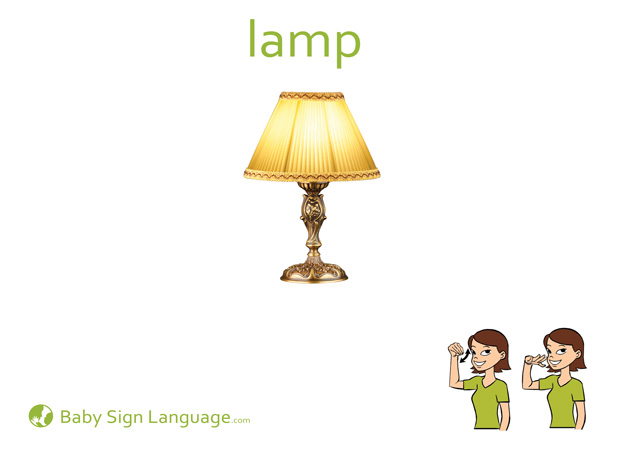 Lamp Baby Sign Language Flash card
