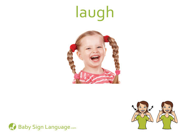Laugh Baby Sign Language Flash card