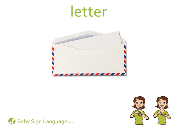 Letter Baby Sign Language Flash card