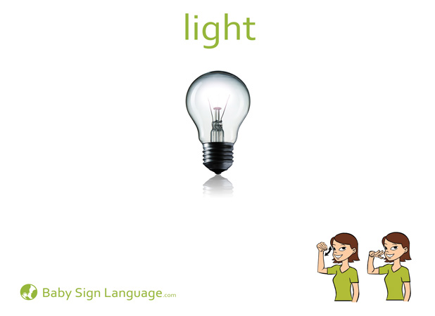Light Baby Sign Language Flash card