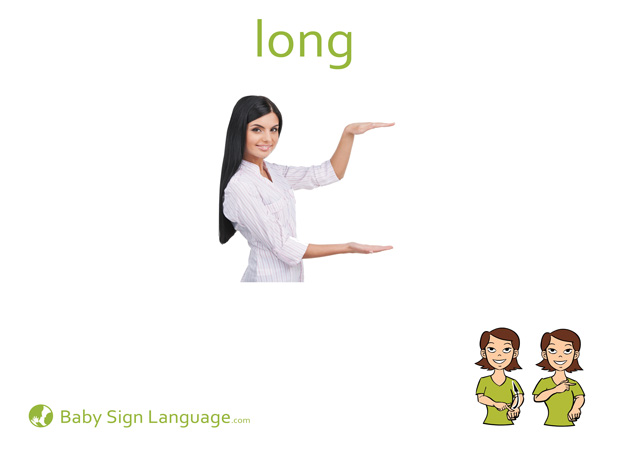 Long Baby Sign Language Flash card