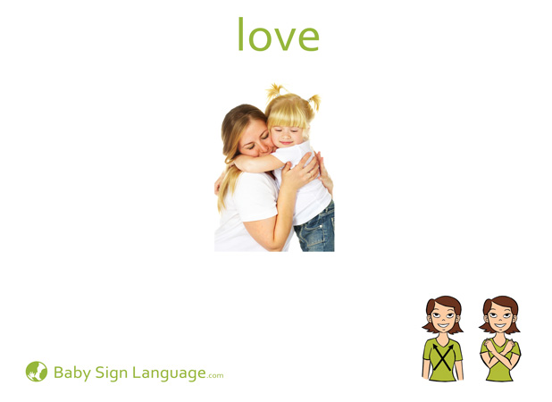 Love Baby Sign Language Flash card