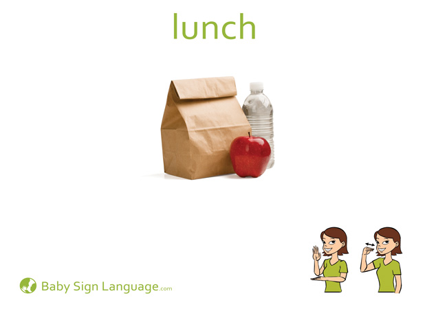 Lunch Baby Sign Language Flash card