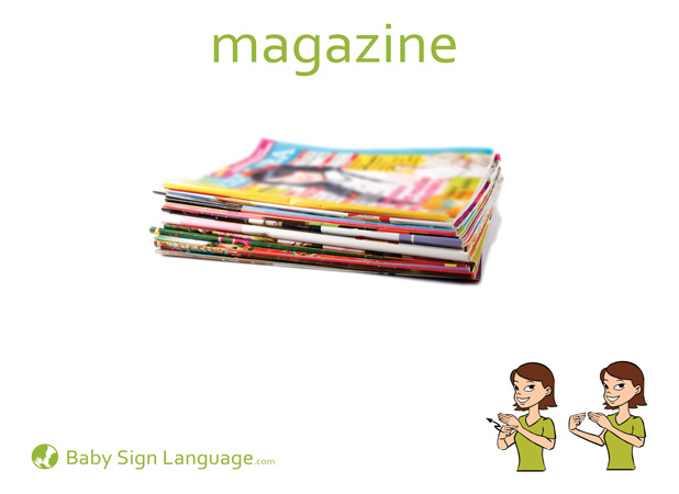 Magazine Baby Sign Language Flash card