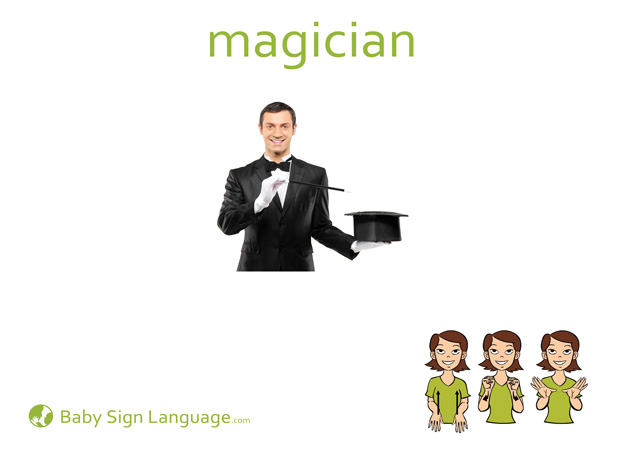 Magician Baby Sign Language Flash card