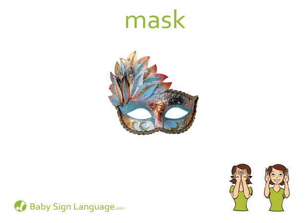 Mask Baby Sign Language Flash card