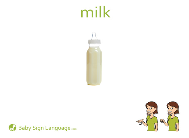 Milk Baby Sign Language Flash card