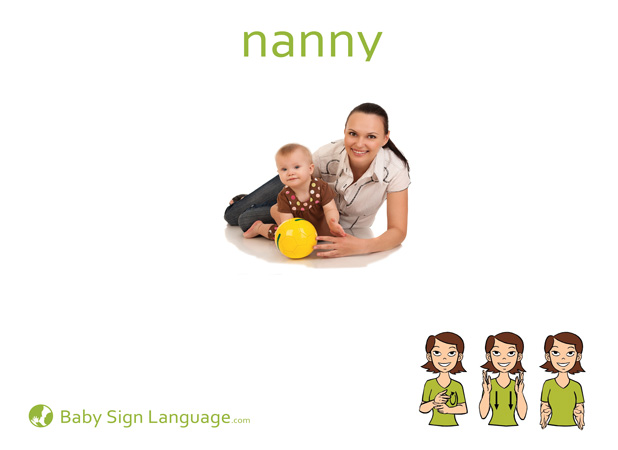 Nanny Baby Sign Language Flash card
