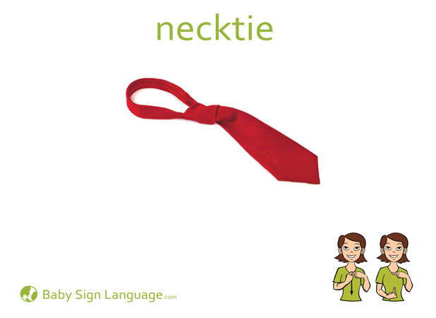 Necktie Baby Sign Language Flash card
