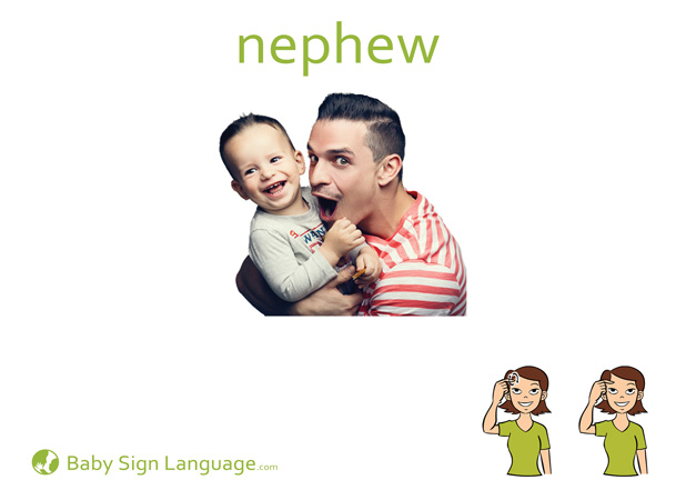 Nephew Baby Sign Language Flash card