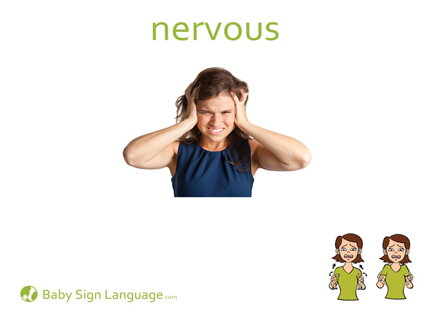 Nervous Baby Sign Language Flash card