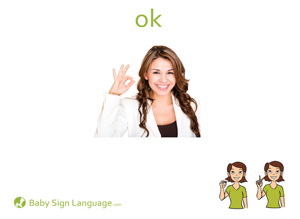 Okay Baby Sign Language Flash card