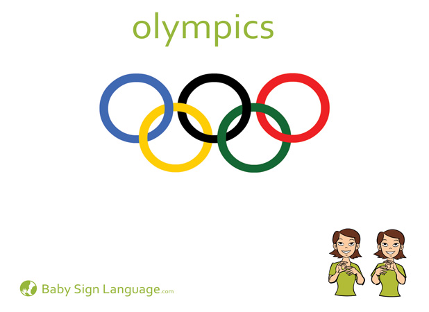 Olympics Baby Sign Language Flash card