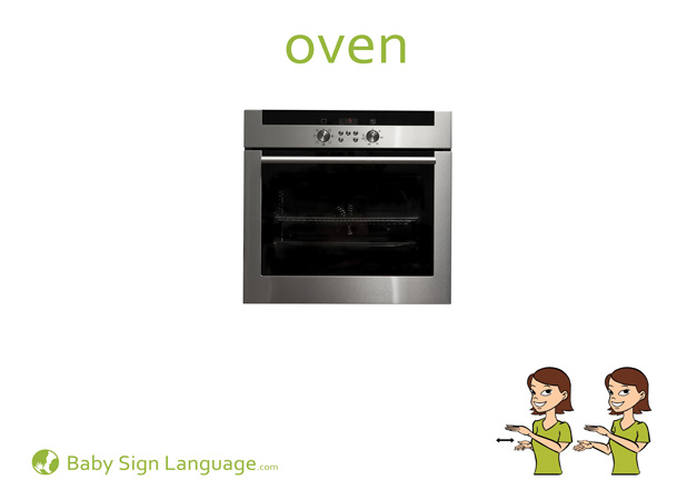Oven Baby Sign Language Flash card