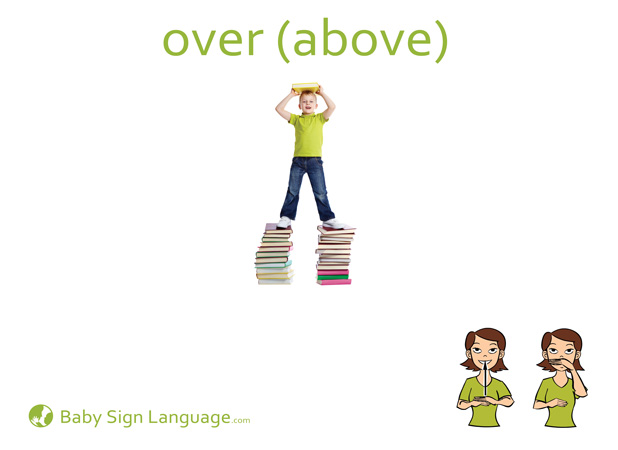 Above Baby Sign Language Flash card