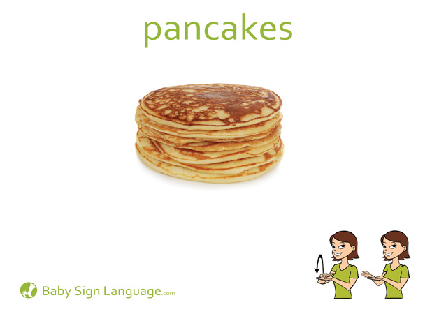 Pancakes Baby Sign Language Flash card