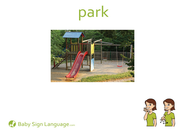 Park Baby Sign Language Flash card