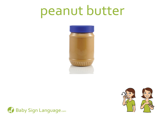 Peanut Butter Baby Sign Language Flash card