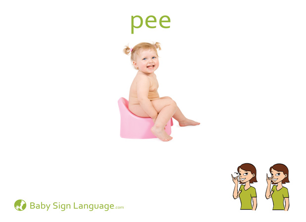 Pee Baby Sign Language Flash card