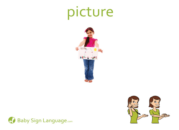Picture Baby Sign Language Flash card