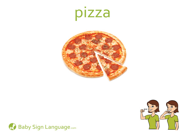Pizza Baby Sign Language Flash card