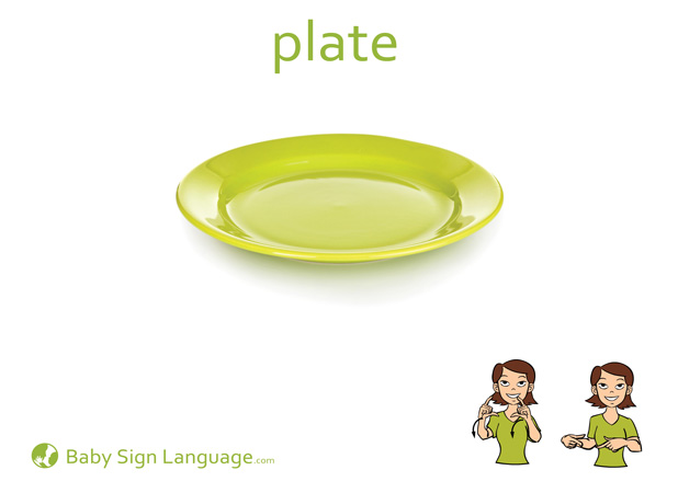Plate Baby Sign Language Flash card