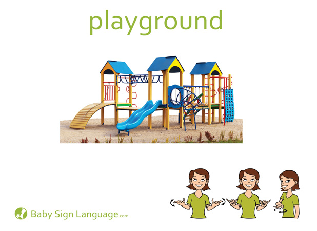 Playground Baby Sign Language Flash card