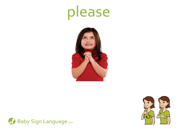 Please Baby Sign Language Flash card