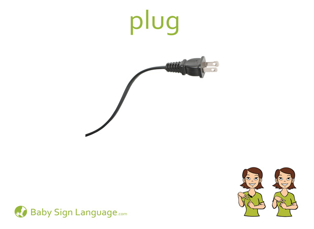 Plug Baby Sign Language Flash card